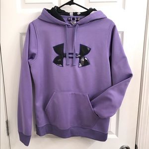 UNDER ARMOUR Sweatshirt Hoodie Purple Medium